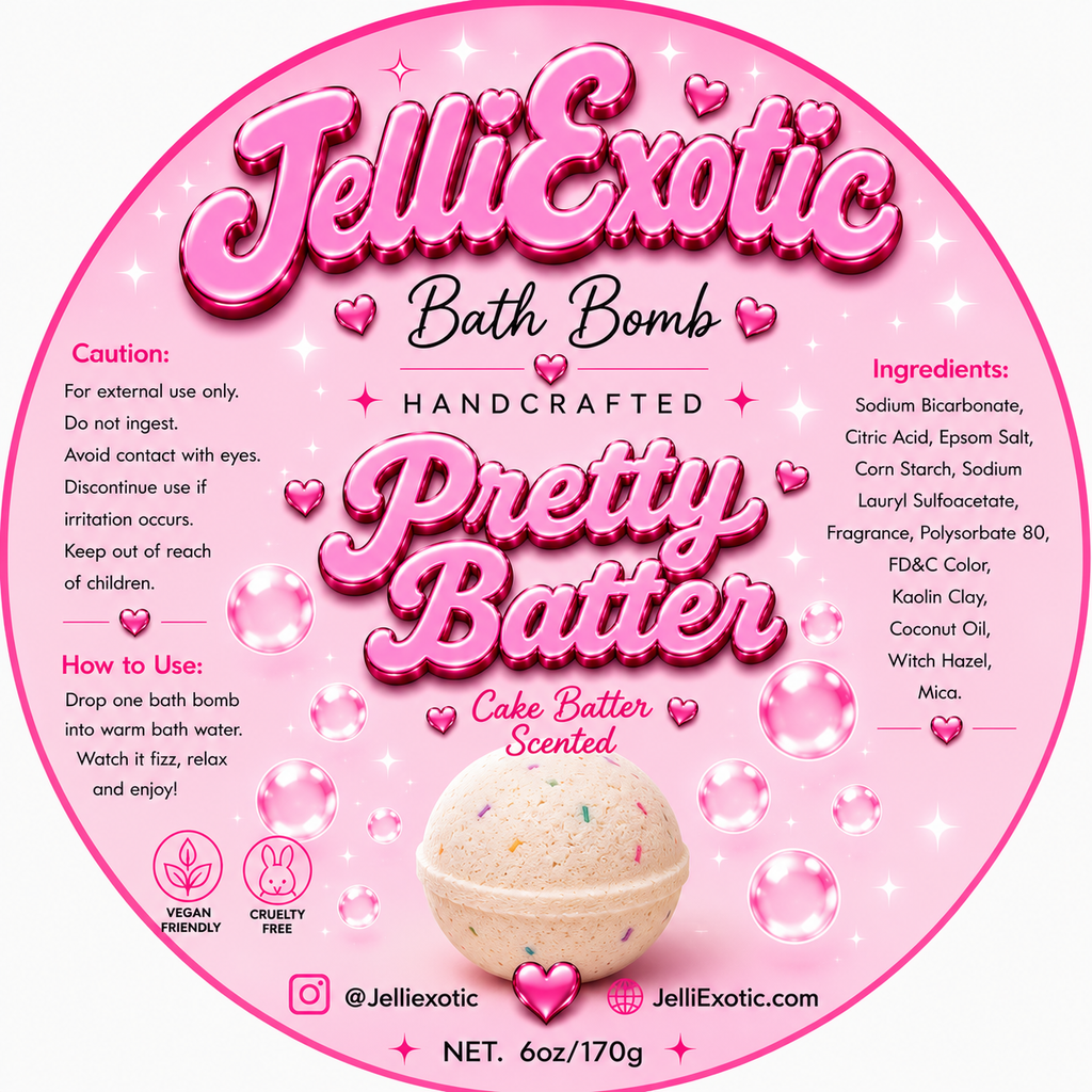 Pretty batter bath bomb