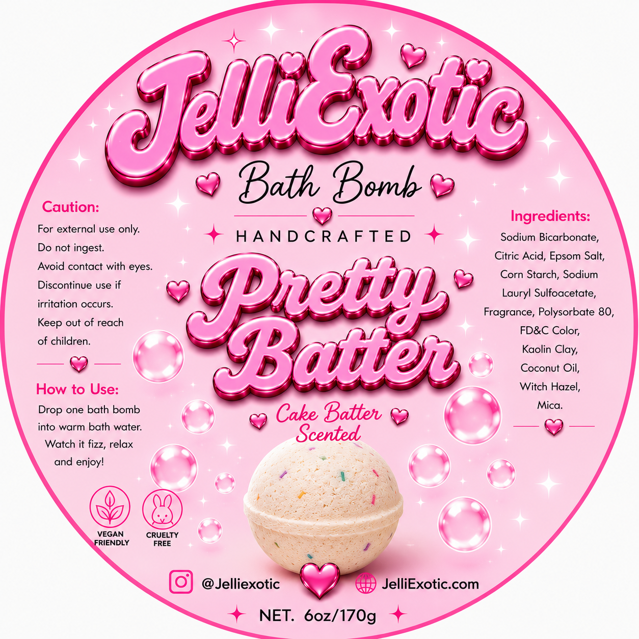 Pretty batter bath bomb